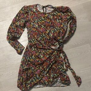 Zara Colorful Long Sleeve Dress